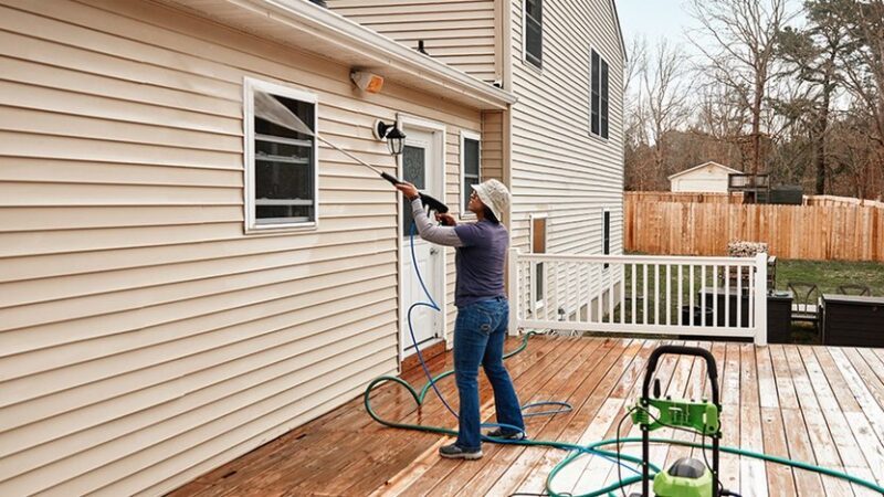 Power-Washing House