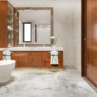 modern design and marble tile toilet and bathroom