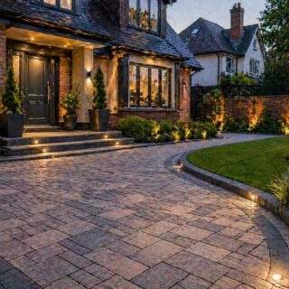 Stunning Exterior with Expertly Designed Paved Surfaces