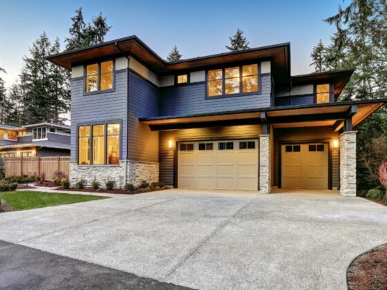 Driveway in yard