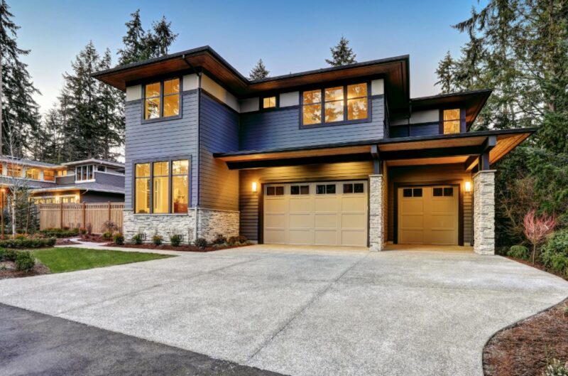 Driveway in yard